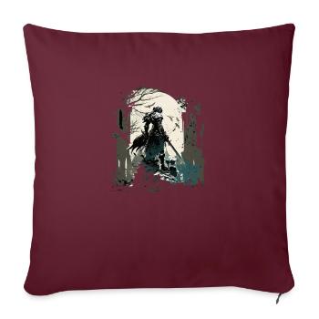 Paladin brillant debout - Housse de coussin décorative 45 x 45 cm - bordeaux - Devant