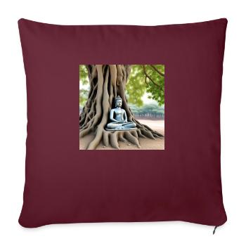 Buddha - Sofakissenbezug 45 x 45 cm - Burgunderrot - Vorne