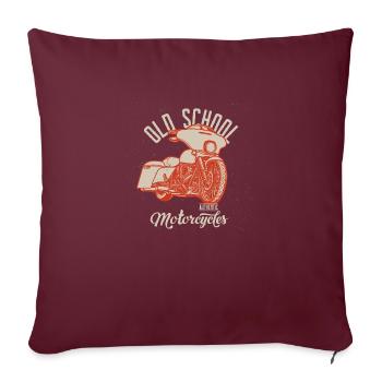 Chopper // Custom // Moto - Housse de coussin décorative 45 x 45 cm - bordeaux - Devant