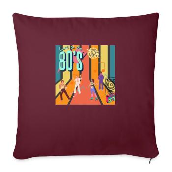 Retro-Rollenrille - Sofakissenbezug 45 x 45 cm - Burgunderrot - Vorne