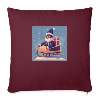 Santa's Sleigh - Sofa pillowcase 17,3'' x 17,3'' (45 x 45 cm) - burgundy - Front