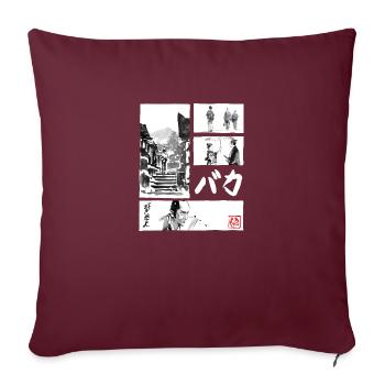 Baka manga for black - Sofa pillowcase 17,3'' x 17,3'' (45 x 45 cm) - burgundy - Front