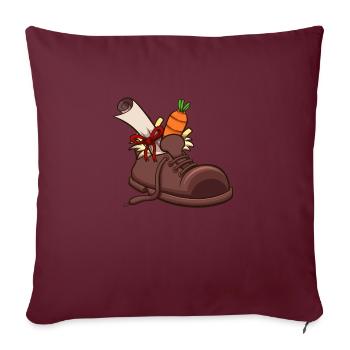 Schuh-Einstellung - Sofakissenbezug 45 x 45 cm - Burgunderrot - Vorne