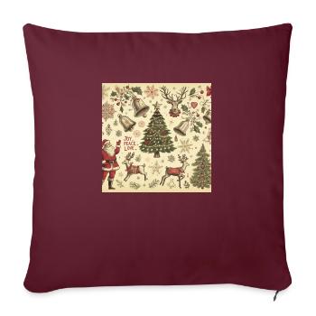 Winter Design - Sofa pillowcase 17,3'' x 17,3'' (45 x 45 cm) - burgundy - Front