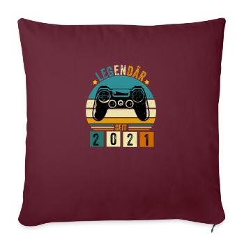 legendär seit 2021 konsole gamer 2021 - Sofakissenbezug 45 x 45 cm - Burgunderrot - Vorne
