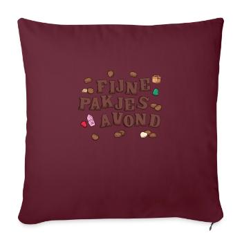 Happy Pakjesavond Chocolate Letters - Sofa pillowcase 17,3'' x 17,3'' (45 x 45 cm) - burgundy - Front