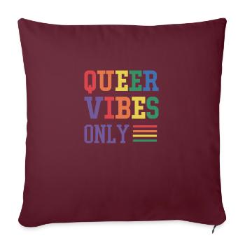 Uniquement des vibrations queer - Housse de coussin décorative 45 x 45 cm - bordeaux - Devant