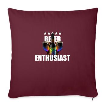 Amateur De Bière Drôle Drôle Pils Booze Booze - Housse de coussin décorative 45 x 45 cm - bordeaux - Devant