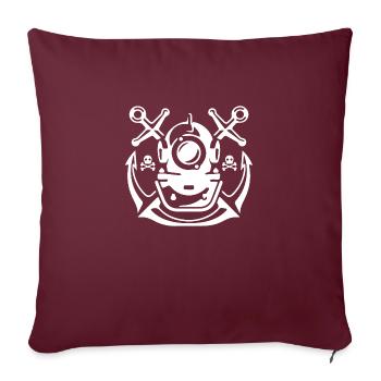 Aventure en haute mer - Housse de coussin décorative 45 x 45 cm - bordeaux - Devant