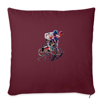 bmx - Housse de coussin décorative 45 x 45 cm - bordeaux - Devant