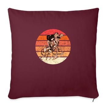 bmx - Housse de coussin décorative 45 x 45 cm - bordeaux - Devant