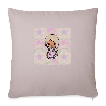 Courtneyoneillart Youtube Avatar - Sofa pillowcase 17,3'' x 17,3'' (45 x 45 cm) - light taupe - Front
