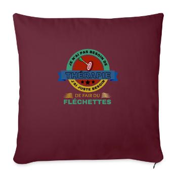 FLÉCHETTES - Housse de coussin décorative 45 x 45 cm - bordeaux - Devant