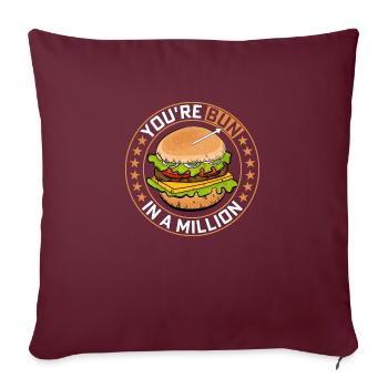 You're Bun In A Million Meat Buns Food Hamburger - Sofakissenbezug 45 x 45 cm - Burgunderrot - Vorne