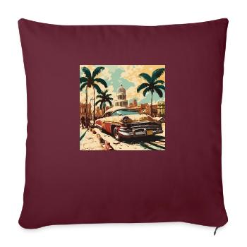 Oldtimer Glanz - Sofa pillowcase 17,3'' x 17,3'' (45 x 45 cm) - burgundy - Front