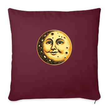Lune - Housse de coussin décorative 45 x 45 cm - bordeaux - Devant