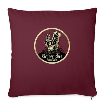Eichhorn RattaToskr - Sofakissenbezug 45 x 45 cm - Burgunderrot - Vorne