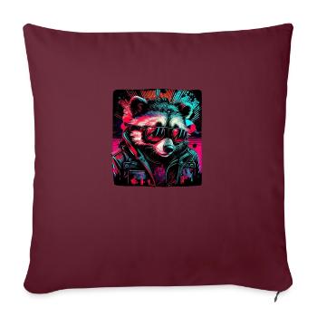 Cyberraton laveur - Housse de coussin décorative 45 x 45 cm - bordeaux - Devant