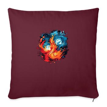 Feuer & Eis - Sofakissenbezug 45 x 45 cm - Burgunderrot - Vorne