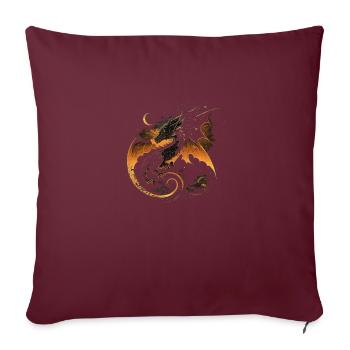 dragon - Housse de coussin décorative 45 x 45 cm - bordeaux - Devant