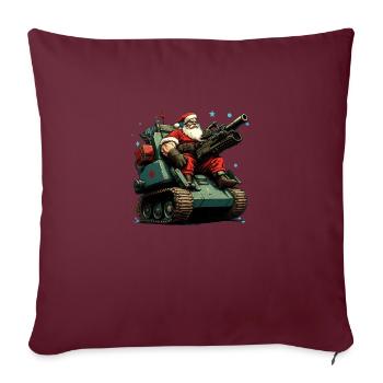 Weihnachtsmann - Sofakissenbezug 45 x 45 cm - Burgunderrot - Vorne