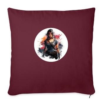 Explorateur déterminé - Housse de coussin décorative 45 x 45 cm - bordeaux - Devant