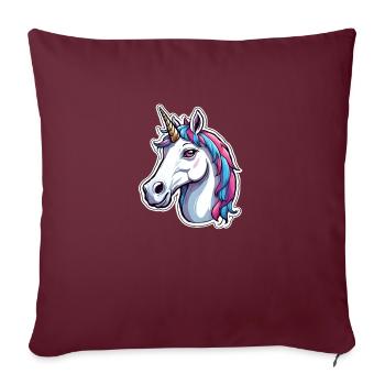 Magic Unicorn Portrait - Sofa pillowcase 17,3'' x 17,3'' (45 x 45 cm) - burgundy - Front