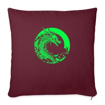 Fantasy Dragon Anime Dragon Head Reptile mythique - Housse de coussin décorative 45 x 45 cm - bordeaux - Devant