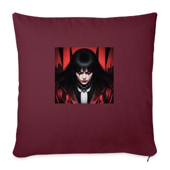 Jolie fille maléfique - Housse de coussin décorative 45 x 45 cm - bordeaux - Devant