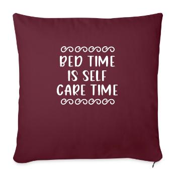 Bed Time Napetizer Canapé-lit pour soins personnels - Housse de coussin décorative 45 x 45 cm - bordeaux - Devant