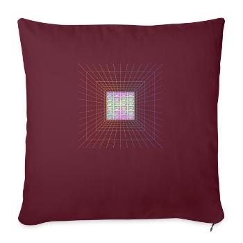 90er Design - Sofakissenbezug 45 x 45 cm - Burgunderrot - Vorne