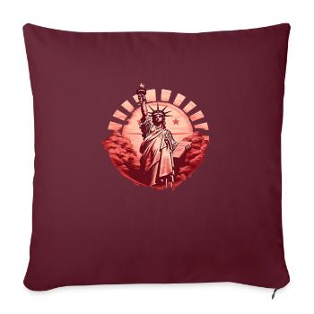 New York, États-Unis, Amérique, Voyage, Ville touristique - Housse de coussin décorative 45 x 45 cm - bordeaux - Devant