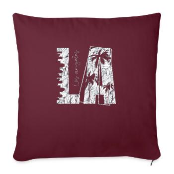 Los Angeles, États-Unis, États-Unis, Californie, Patriot Travel - Housse de coussin décorative 45 x 45 cm - bordeaux - Devant