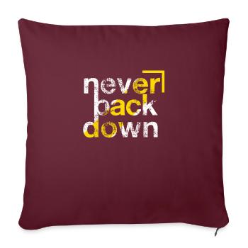 Persévérance Illustrée : La Devise 'Ne jamais recu - Housse de coussin décorative 45 x 45 cm - bordeaux - Devant