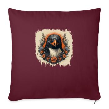 dancing penguin present statement cool - Sofakissenbezug 45 x 45 cm - Burgunderrot - Vorne