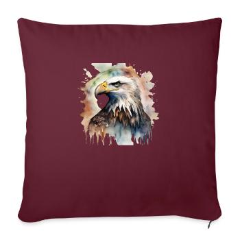 Aigle Power Animal - Housse de coussin décorative 45 x 45 cm - bordeaux - Devant