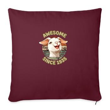 awesome Since 1935-cadeau anniversaire humour 1935 - Housse de coussin décorative 45 x 45 cm - bordeaux - Devant