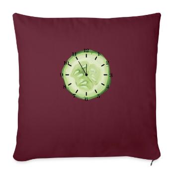 C’est l’heure de concombre - Housse de coussin décorative 45 x 45 cm - bordeaux - Devant