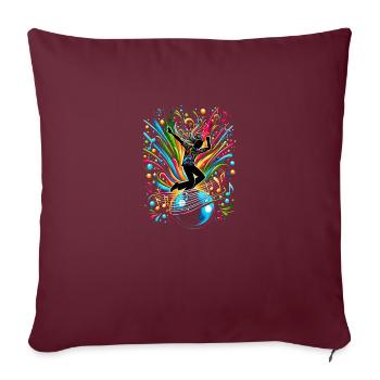 Dancing Rhythm – Musical Joie de vivre - Housse de coussin décorative 45 x 45 cm - bordeaux - Devant
