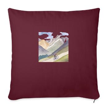 Vélo Love Mountain - Housse de coussin décorative 45 x 45 cm - bordeaux - Devant