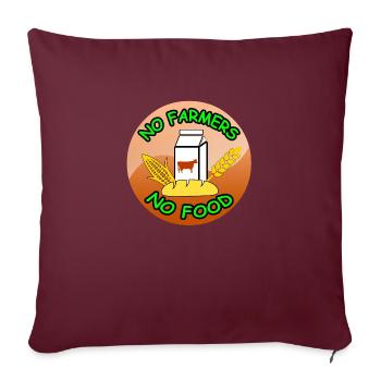 Cultivateur - Housse de coussin décorative 45 x 45 cm - bordeaux - Devant