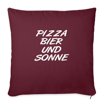 Pizza - Sofakissenbezug 45 x 45 cm - Burgunderrot - Vorne