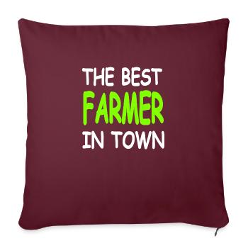Cultivateur - Housse de coussin décorative 45 x 45 cm - bordeaux - Devant