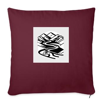Maîtrise du sentier de la montagne - Housse de coussin décorative 45 x 45 cm - bordeaux - Devant
