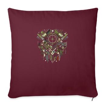 Commandement opérationnel - Housse de coussin décorative 45 x 45 cm - bordeaux - Devant