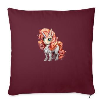UNI2 - Housse de coussin décorative 45 x 45 cm - bordeaux - Devant