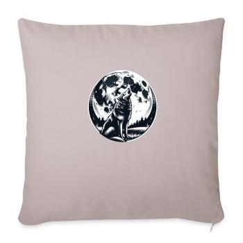 Silhouette de loup - Housse de coussin décorative 45 x 45 cm - taupe clair - Devant