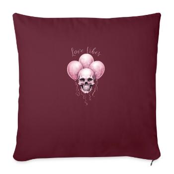 Love Vibes Valentinstag Liebe 14. Februar Gothic - Sofakissenbezug 45 x 45 cm - Burgunderrot - Vorne