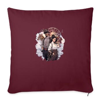 Steampunk Couple - Sofa pillowcase 17,3'' x 17,3'' (45 x 45 cm) - burgundy - Front