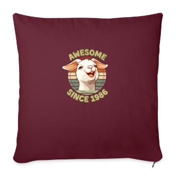awesome Since 1986 - Humor Geburtstagsgeschenk 1986 - Sofakissenbezug 45 x 45 cm - Burgunderrot - Vorne
